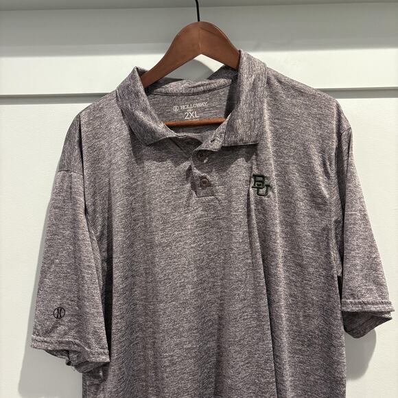 Baylor University Polo Shirt Mens 2XL Gray Holloway Dry Excel Performance Golf - Picture 4 of 10